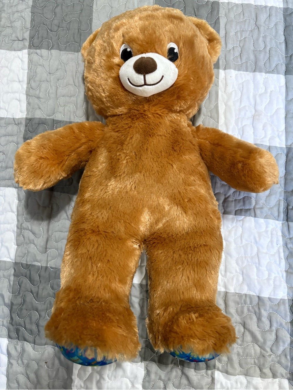 Build-A-Bear Happy Birthday Brown Plush Teddy with Smiling Face